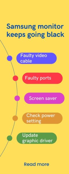 Samsung monitor keeps going black