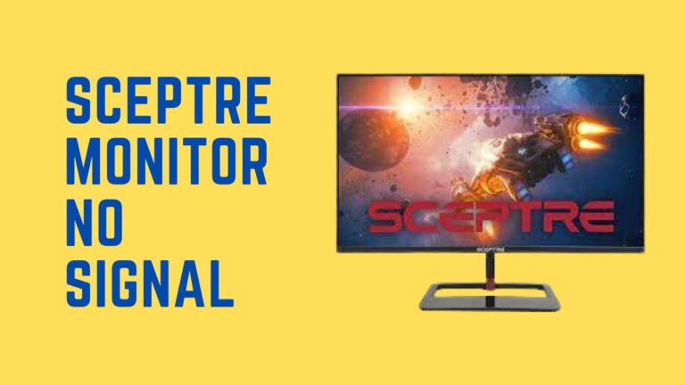 sceptre monitor no signal