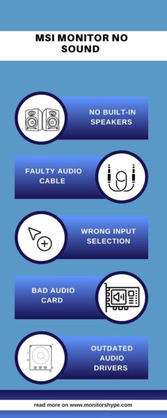 MSI Monitor No Sound