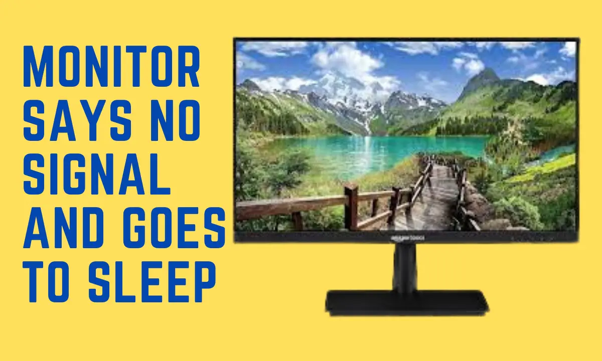 Monitor Says No Signal And Goes To Sleep